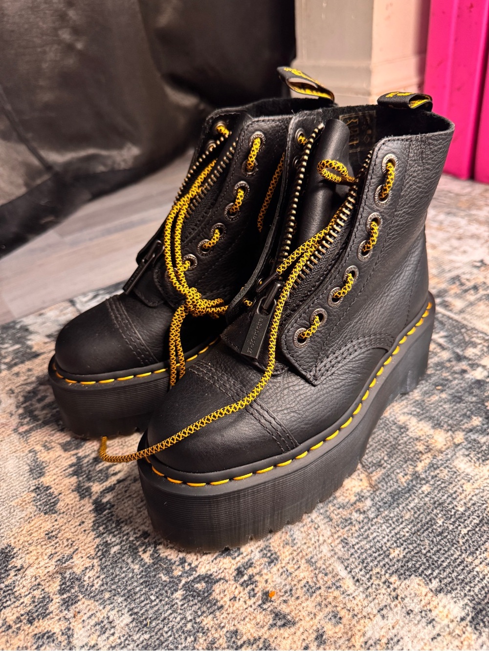 Dr. Martens Sinclair Max Pisa Leather Platform Boots - Picture 4 of 11